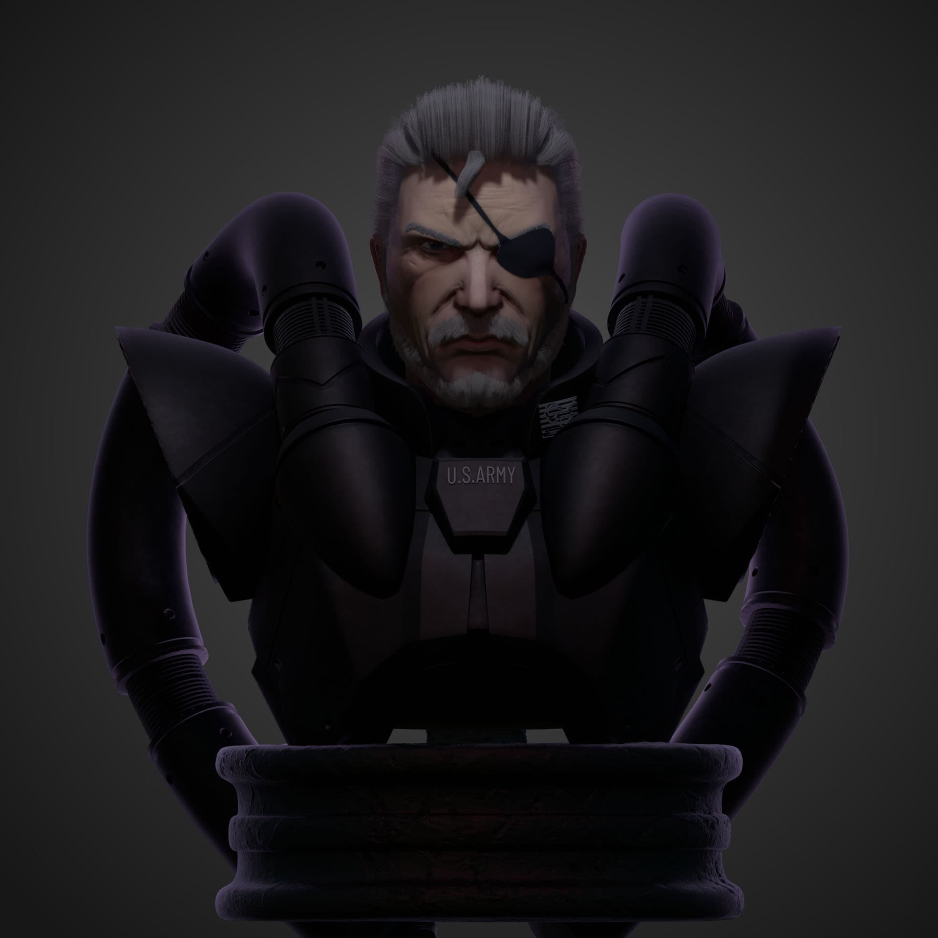 Solidus Snake 3D Render