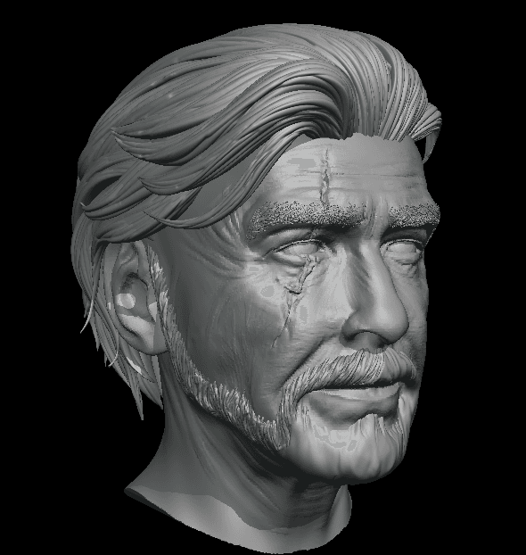 The White-haired man. Renoir 3D model from Clair Obscur