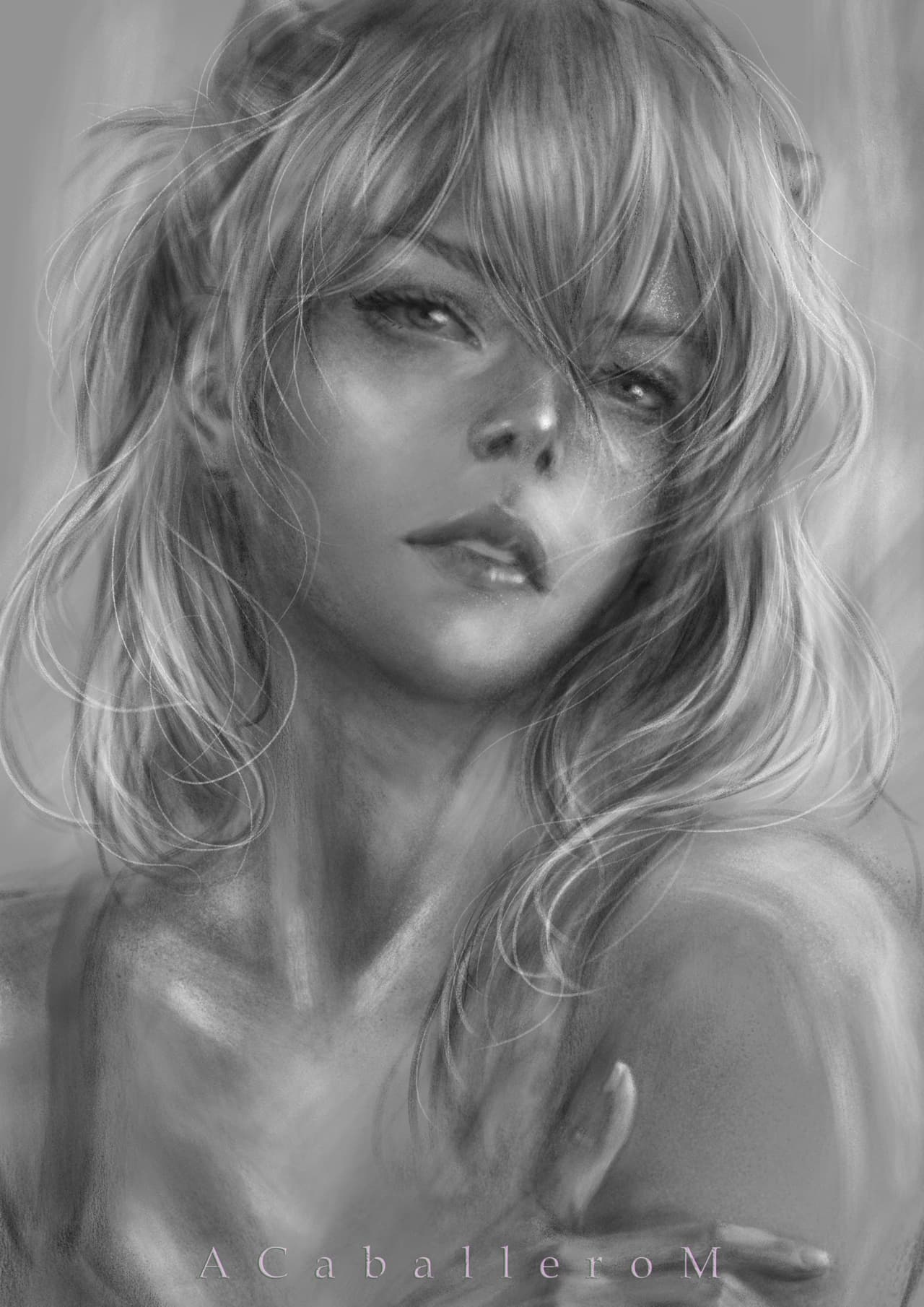 Asuka black and white version