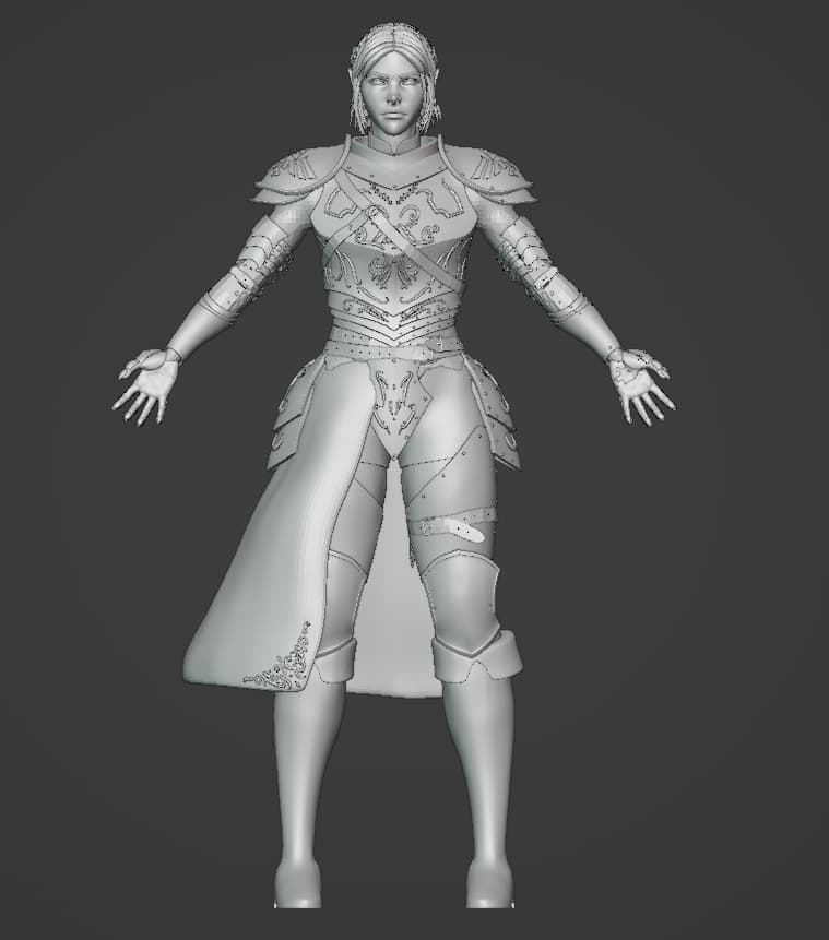 Elf princess A-Pose