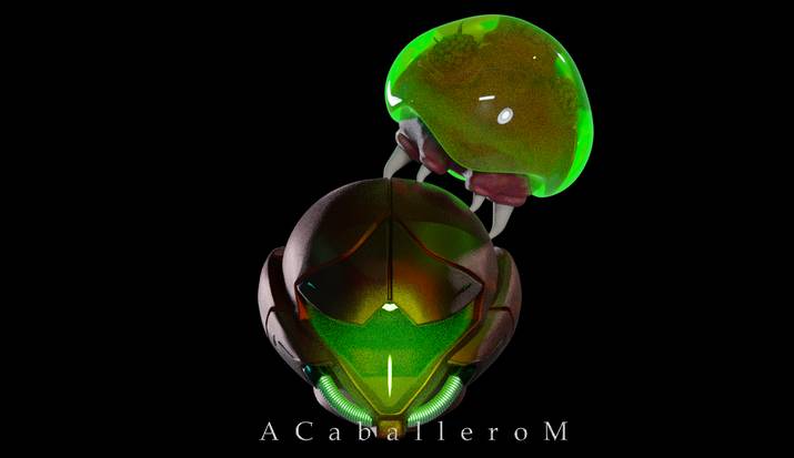 Samus Aran Helmet. Metroid Dread Version